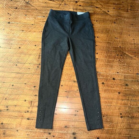 Chico’s gray travelcore 0/4 ankle embellish pull on jeggings - Picture 1 of 4
